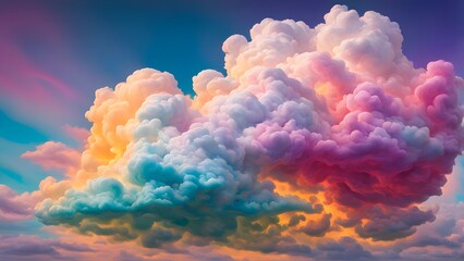 abstract cloud formation with a dynamic blend of colors