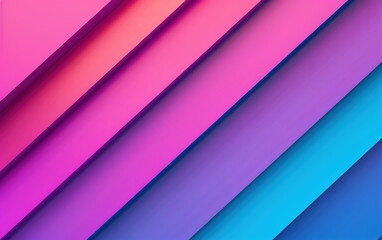Obraz premium Vibrant abstract geometric background featuring overlapping diagonal lines in shades of pink, purple, and blue, creating a dynamic and eye-catching design.