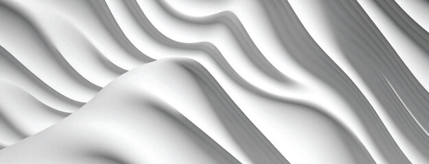 Obraz premium Wavy volumetric abstract monochrome pattern. Vector illustration 
