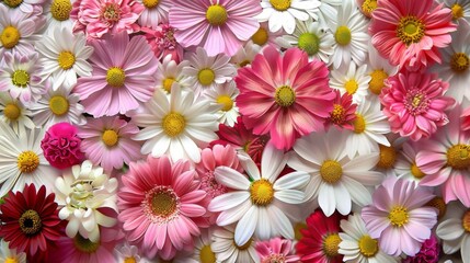 Fototapeta premium A Colorful Bouquet of Daisies and Flowers