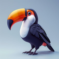Obraz premium 3D toucan vector image,very artistic fashion