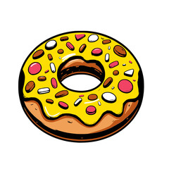 Fototapeta premium vector illustration of a donut