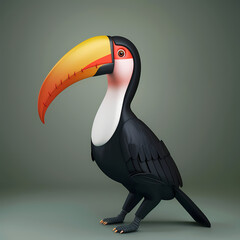 Fototapeta premium 3D toucan vector image,very artistic fashion
