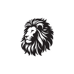 Obraz premium lion head silhouette vector