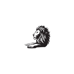 Fototapeta premium lion head silhouette vector