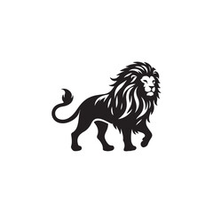 Fototapeta premium lion head silhouette vector