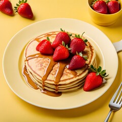 pancakes with strawberries