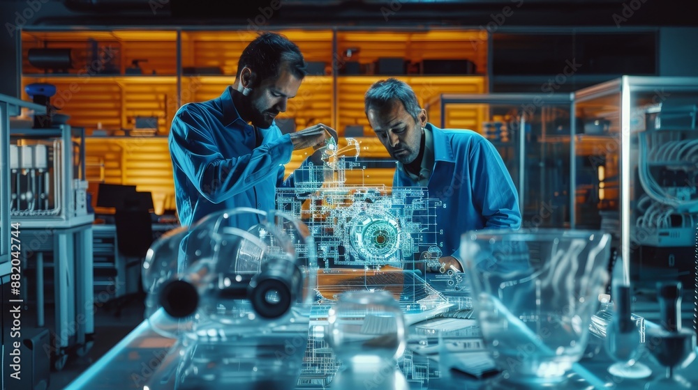 Poster the engine turbine prophecy is visualized with augmented reality and holographic projection using a 