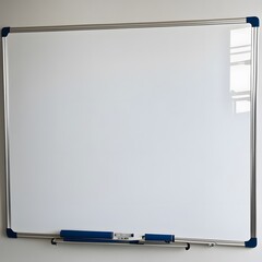 blank whiteboard on the wall
