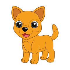 Adorable cartoon dog vector illustration, perfect for clipart, line art, and printable designs.