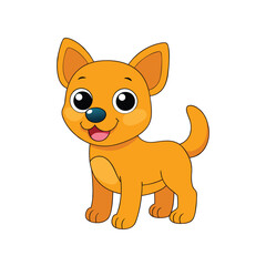Adorable cartoon dog vector illustration, perfect for clipart, line art, and printable designs.
