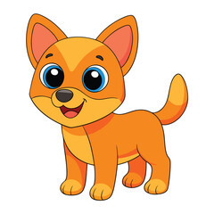 Adorable cartoon dog vector illustration, perfect for clipart, line art, and printable designs.