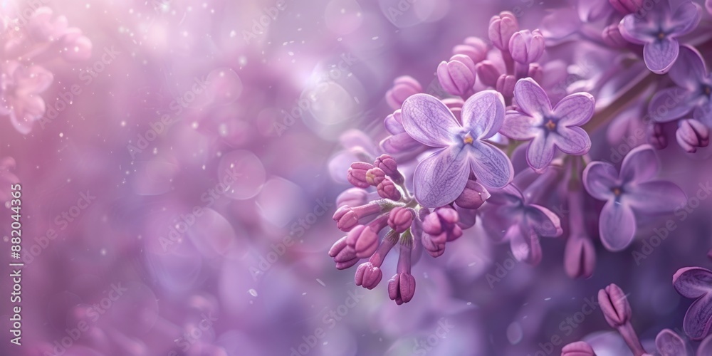 Wall mural A close-up of a vibrant purple flower arrangement