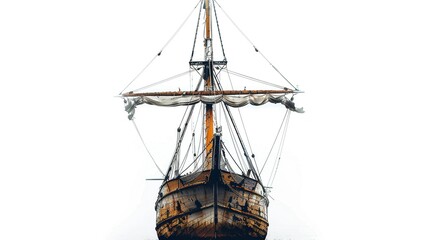 Naklejka premium a ship on a white background