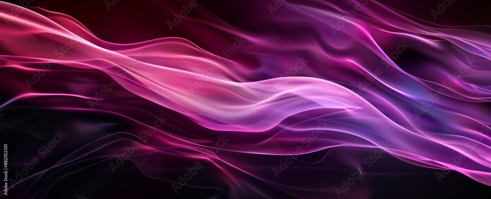 Wall mural Abstract grainy black purple pink poster background with vibrant colors and dark noise texture