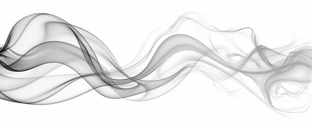 The white and gray colors of the abstract background are softly woven smoke lines