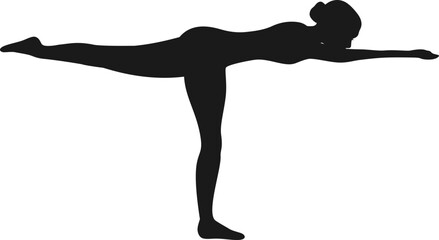 Fototapeta premium Yoga Pose - Female Yogi Illustration 
