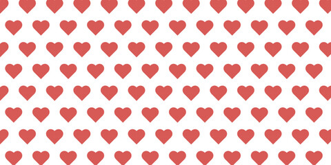 Red love heart seamless pattern, Decorative wallpaper vector.