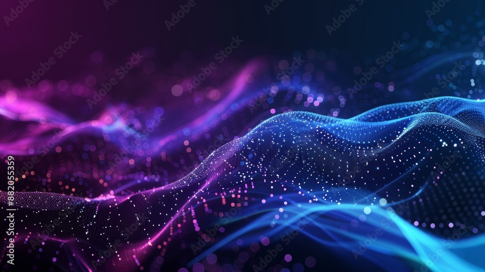 Poster a neural network with digital technology and information security. a big data concept in 3d. blockch