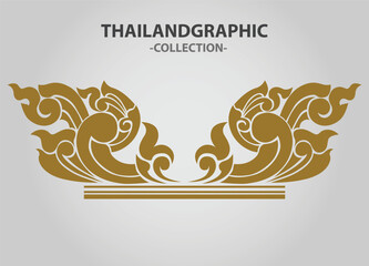 Vector element ethnic decorative ornament ethnic thai illustration
