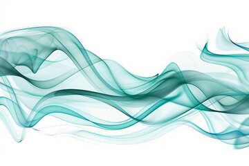 Mint green and seafoam blue abstract shape, generative AI
