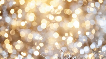 A blurry festival light background with outdoor celebration bokeh on a cream background