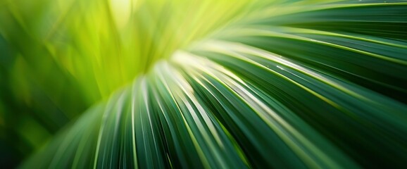 Obraz premium Tropical palm leaf texture with a green nature background, evoking lush tropical vibes
