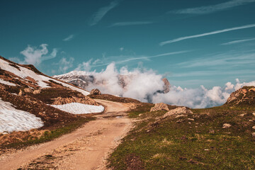 Panoramic view of the Alps in South Tyrol, Italy.