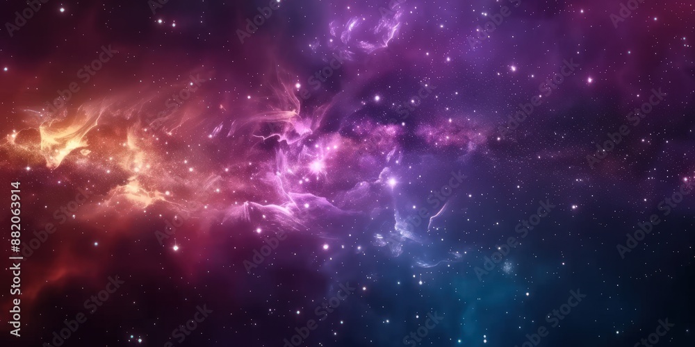 Canvas Prints cosmic nebula with vivid colors and sparkling stars