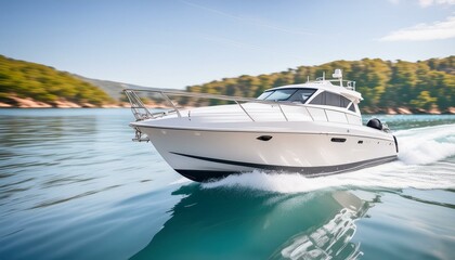 Pearl Perfection: The Elegance of a Streamlined Motorboat"
"Cutting Through Calm Waters: Chic Design in Motion"
"Sleek and Smooth: The Pearl-Colored Motorboat Experience