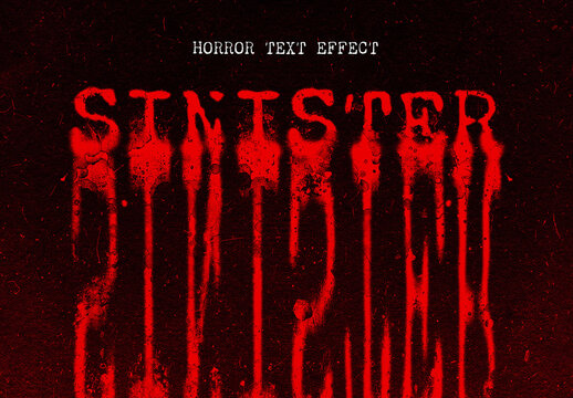 Horror Text Effect Mockup