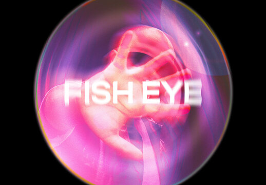 Rippled Fish Eye Photo Effect Mockup