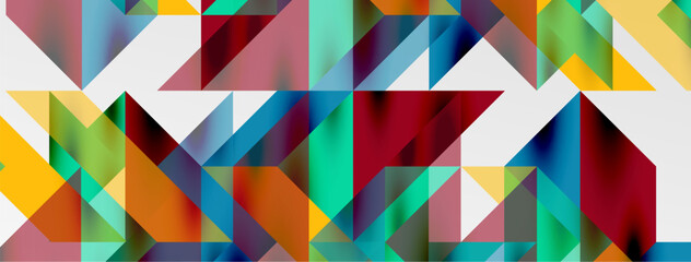 Tech minimal overlapping triangle shapes elements geometric graphic pattern