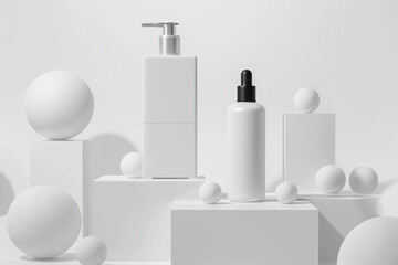cosmetic product mock up, blank for graphic design, template for advertising