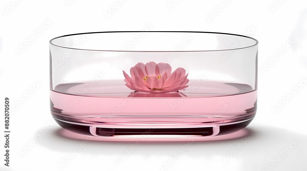 Canvas Prints pink flower in glass