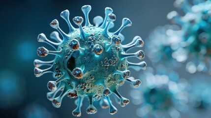 Intriguing Macro View of Cyan Hepatitis B Virus Revealing Intricate Anatomy in Natural Light