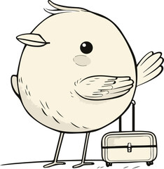 Bird with Suitcase