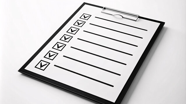 checklist  line art black bold line icone simple design for office