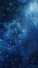 Obraz premium Abstract blue background with sparkling particles and bokeh effect