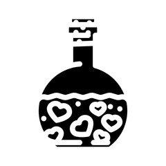 love potion glyph icon vector. love potion sign. isolated symbol illustration