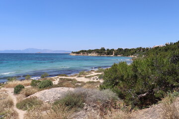 Obraz premium Best Aegina beaches in Greece