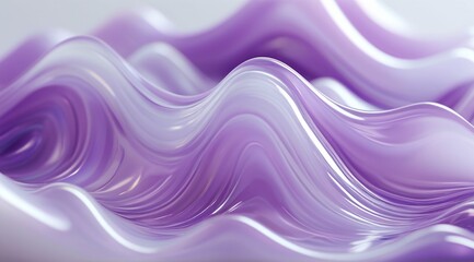 Abstract bright swirl purple white wave background. Holographic liquid acrylic resin. Modern psychedelic fluid gradient. Epoxy trendy colorful texture. Design template for poster, postcard, banner