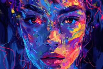 artwork created by AI neural network technology, innovative digital art