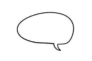 Speech bubble chat symbol. Comic book style speech bubble. Transparent PNG.