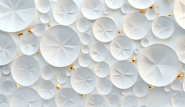 3D wallpaper stretch ceiling white gray gradient golden decoration pattern background in the style of geometric seamless design for interior wall cladding