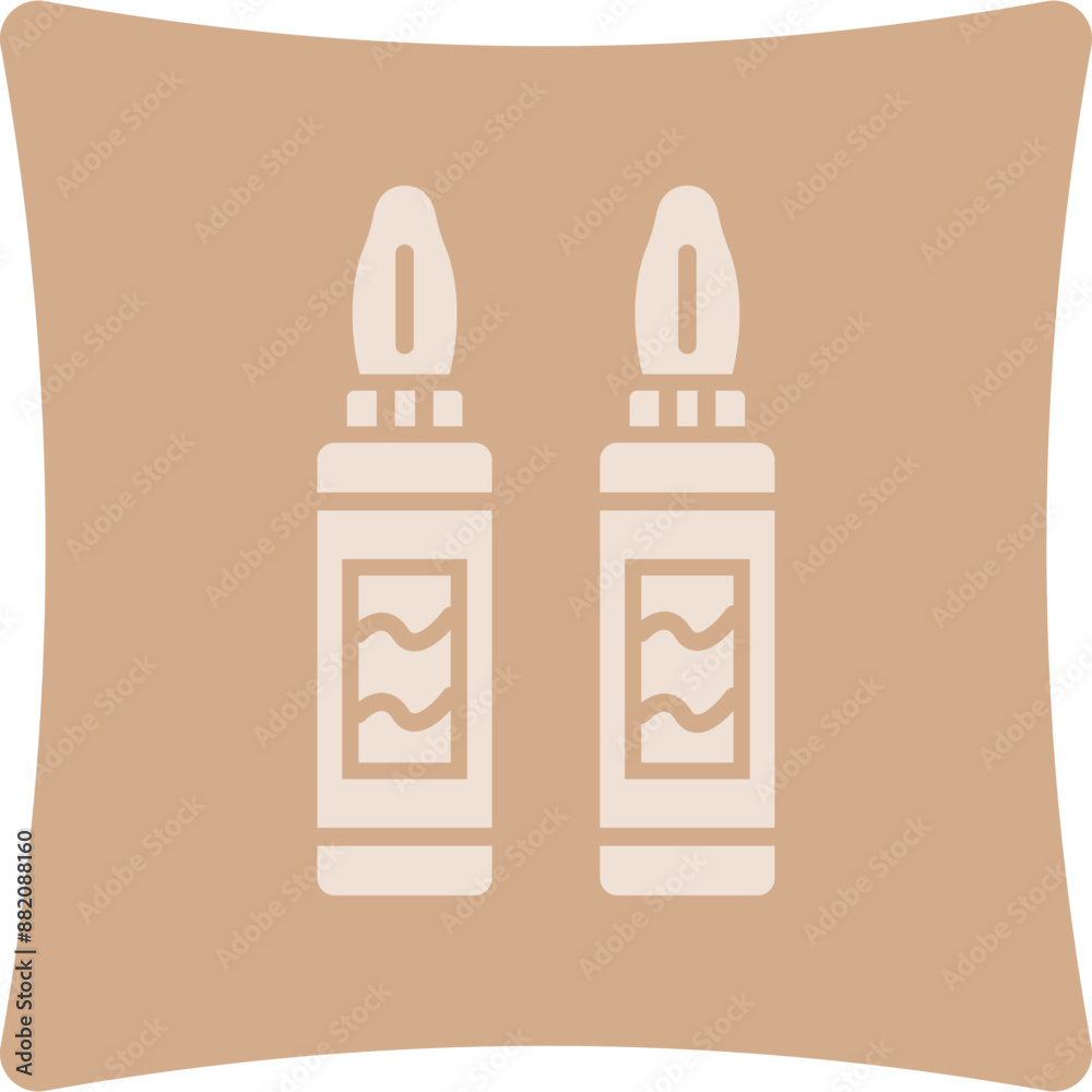 Poster Ampoule Glyph Art Box Icon