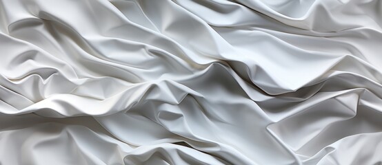 Obraz premium White silk fabric with soft flowing folds.