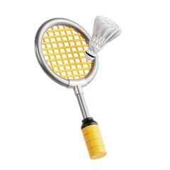 PNG 3D Badminton icon isolated on a white background