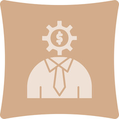 Financial Consultant Glyph Art Box Icon