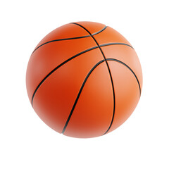 PNG 3D Basketball icon isolated on a white background